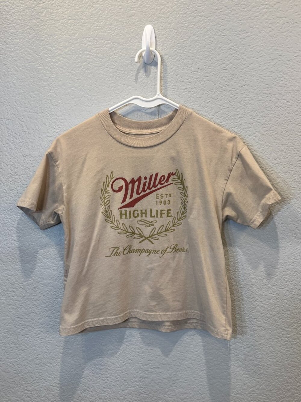 Miller High Life "The Champagne of Beers" wreath logo graphic tee